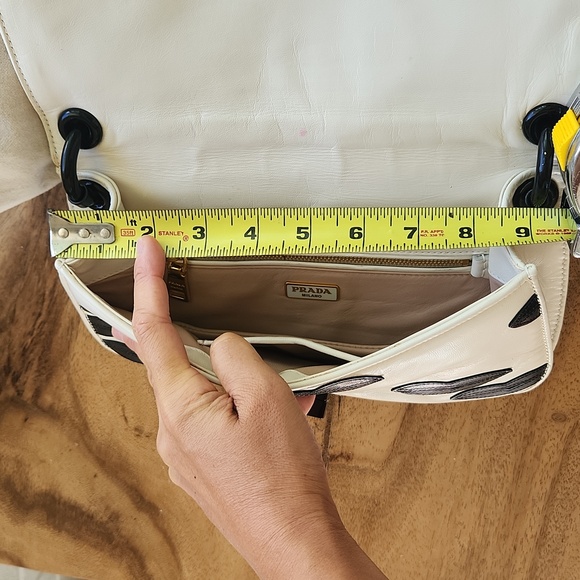 PRADA leather shoulder bag RARE black lips - Picture 10 of 12